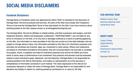 SOCIAL MEDIA DISCLAIMERS .